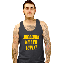 Load image into Gallery viewer, Daily_Deal_Shirts Tank Top, Unisex / Small / Dark Heather Janeway Killed Tuvix!