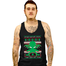 Load image into Gallery viewer, Shirts Tank Top, Unisex / Small / Black Cthulhu Cultist Christmas