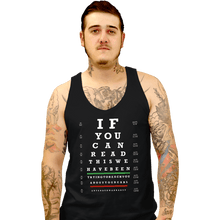 Load image into Gallery viewer, Secret_Shirts Tank Top, Unisex / Small / Black Snellen Warranty