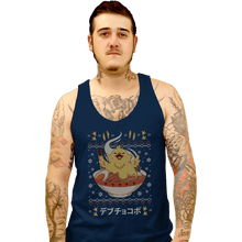 Load image into Gallery viewer, Shirts Tank Top, Unisex / Small / Navy Fat Chocobo Ramen Christmas Sweater