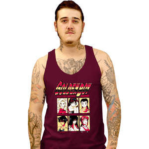 Daily_Deal_Shirts Tank Top, Unisex / Small / Maroon Golden Boy