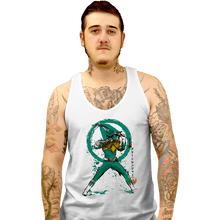 Load image into Gallery viewer, Daily_Deal_Shirts Tank Top, Unisex / Small / White Green Ranger Sumi-e