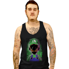 Load image into Gallery viewer, Secret_Shirts Tank Top, Unisex / Small / Black Luigi Glitch