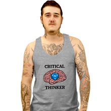 Load image into Gallery viewer, Secret_Shirts Tank Top, Unisex / Small / Sports Grey Critical Thinker