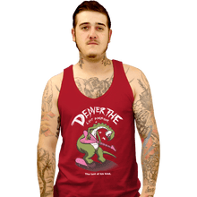 Load image into Gallery viewer, Shirts Tank Top, Unisex / Small / Red Last Dinosaur Vs The World