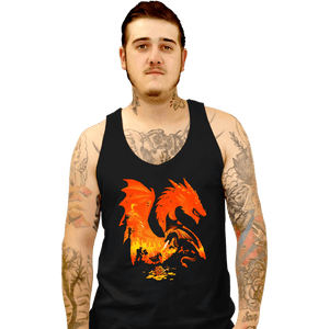 Daily_Deal_Shirts Tank Top, Unisex / Small / Black Fantasy Flames