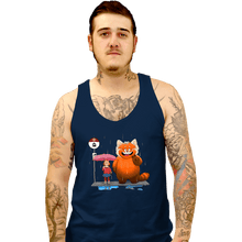 Load image into Gallery viewer, Daily_Deal_Shirts Tank Top, Unisex / Small / Navy Panda Bus Stop