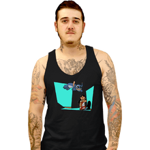 Load image into Gallery viewer, Secret_Shirts Tank Top, Unisex / Small / Black Alien And Girl