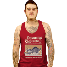 Load image into Gallery viewer, Daily_Deal_Shirts Tank Top, Unisex / Small / Red Dungeons And Dinos