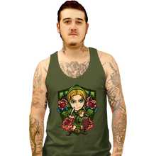 Load image into Gallery viewer, Secret_Shirts Tank Top, Unisex / Small / Military Green Link Crest