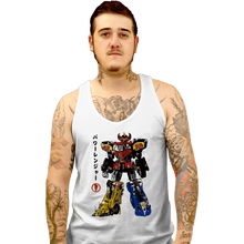 Load image into Gallery viewer, Daily_Deal_Shirts Tank Top, Unisex / Small / White Mighty Morphin Megazord Sumi-e