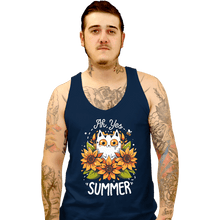 Load image into Gallery viewer, Daily_Deal_Shirts Tank Top, Unisex / Small / Navy Summer Kitten Sniffles