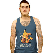 Load image into Gallery viewer, Secret_Shirts Tank Top, Unisex / Small / Indigo Blue No Coffee Pikachu