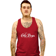 Load image into Gallery viewer, Shirts Tank Top, Unisex / Small / Red I Like Cats, Dogs, And Maybe 3 People
