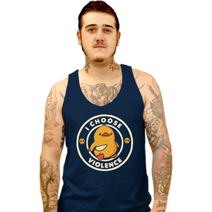 Daily_Deal_Shirts Tank Top, Unisex / Small / Navy I Choose Violence