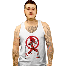 Load image into Gallery viewer, Daily_Deal_Shirts Tank Top, Unisex / Small / White Red Ranger Sumi-e