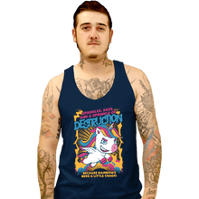Load image into Gallery viewer, Secret_Shirts Tank Top, Unisex / Small / Navy Unicorn Rainbows Destruction