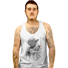 Load image into Gallery viewer, Shirts Tank Top, Unisex / Small / White Old And Young Sumi-e