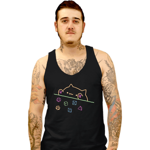 Daily_Deal_Shirts Tank Top, Unisex / Small / Black Neon DND Cat