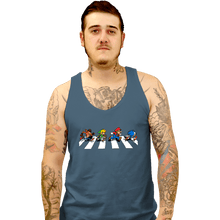 Load image into Gallery viewer, Secret_Shirts Tank Top, Unisex / Small / Indigo Blue The Pixels
