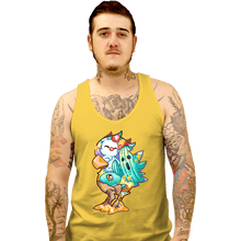 Load image into Gallery viewer, Shirts Tank Top, Unisex / Small / Gold Magical Silhouettes - Chocobo