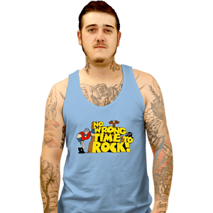 Daily_Deal_Shirts Tank Top, Unisex / Small / Powder Blue No Wrong Time To Rock!