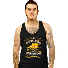 Load image into Gallery viewer, Daily_Deal_Shirts Tank Top, Unisex / Small / Black I Survived The Hero Gathering