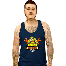 Load image into Gallery viewer, Shirts Tank Top, Unisex / Small / Navy Lucca's Repair Shop