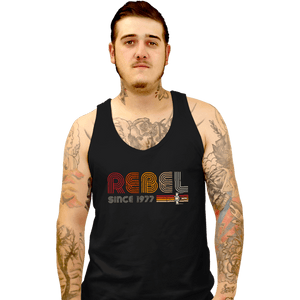 Daily_Deal_Shirts Tank Top, Unisex / Small / Black Rebel Since 1977