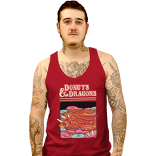 Load image into Gallery viewer, Shirts Tank Top, Unisex / Small / Red Donuts And Dragons