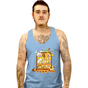 Daily_Deal_Shirts Tank Top, Unisex / Small / Powder Blue Anime Bus