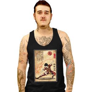 Daily_Deal_Shirts Tank Top, Unisex / Small / Black Fire Nation Master Woodblock