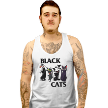 Load image into Gallery viewer, Shirts Tank Top, Unisex / Small / White Black Cats Flag