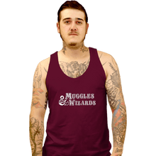 Load image into Gallery viewer, Secret_Shirts Tank Top, Unisex / Small / Maroon Muggles And Wizards