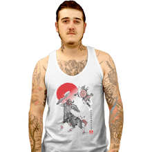 Load image into Gallery viewer, Shirts Tank Top, Unisex / Small / White Battle In Death Mountain Sumi-e