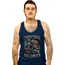 Load image into Gallery viewer, Secret_Shirts Tank Top, Unisex / Small / Navy Christmas VS Halloween