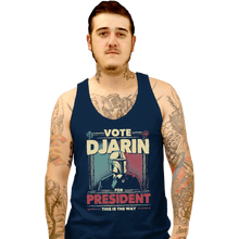 Load image into Gallery viewer, Shirts Tank Top, Unisex / Small / Navy Djarin For President