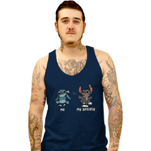 Load image into Gallery viewer, Secret_Shirts Tank Top, Unisex / Small / Navy My Anxiety