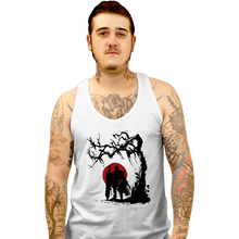 Load image into Gallery viewer, Shirts Tank Top, Unisex / Small / White Black Swordsman Under The Sun