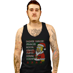 Daily_Deal_Shirts Tank Top, Unisex / Small / Black I'll Be Homer For Christmas