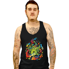 Load image into Gallery viewer, Shirts Tank Top, Unisex / Small / Black Rainbow Dragon