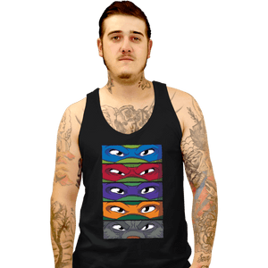Daily_Deal_Shirts Tank Top, Unisex / Small / Black TMNT Eyes