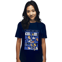 Load image into Gallery viewer, Shirts T-Shirts, Unisex / Small / Navy Library Box Who