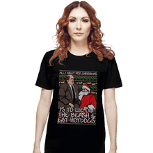 Load image into Gallery viewer, Shirts T-Shirts, Unisex / Small / Black Santa's Lap