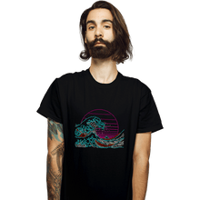 Load image into Gallery viewer, Shirts T-Shirts, Unisex / Small / Black Great Neon Wave