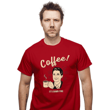 Load image into Gallery viewer, Shirts T-Shirts, Unisex / Small / Red It's damn Fine Coffee
