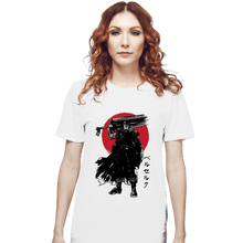 Load image into Gallery viewer, Daily_Deal_Shirts T-Shirts, Unisex / Small / White Black Swordsman Sumi-e