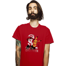 Load image into Gallery viewer, Shirts T-Shirts, Unisex / Small / Red Viva La Evolucion