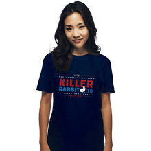 Load image into Gallery viewer, Shirts T-Shirts, Unisex / Small / Navy Vote Killer Rabbit
