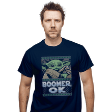 Load image into Gallery viewer, Shirts T-Shirts, Unisex / Small / Navy Boomer Ok Baby Yoda Sweater